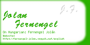 jolan fernengel business card